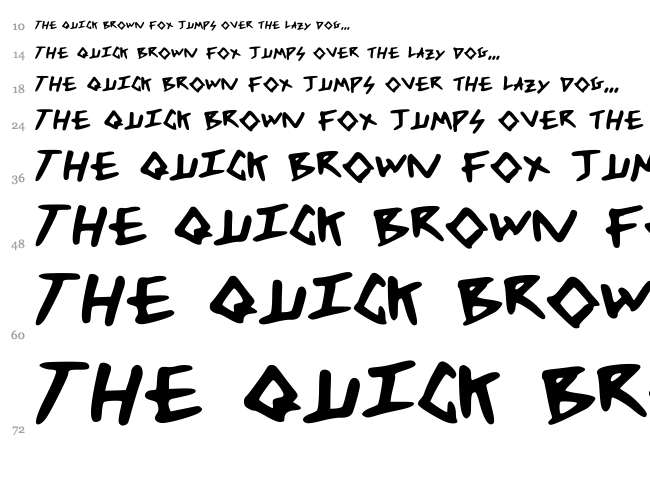 DFM font waterfall